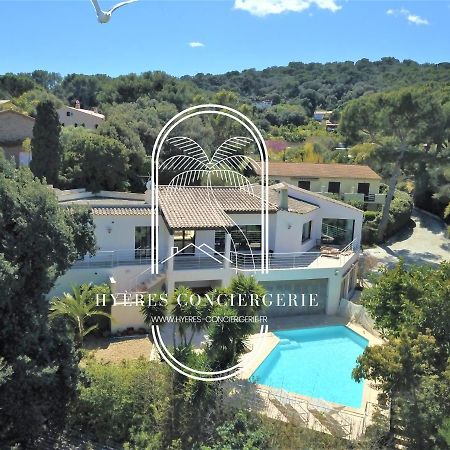 Villa L'Arbanaise Vue Mer Piscine Presqu'Ile Giens By Hc Hyères Екстериор снимка