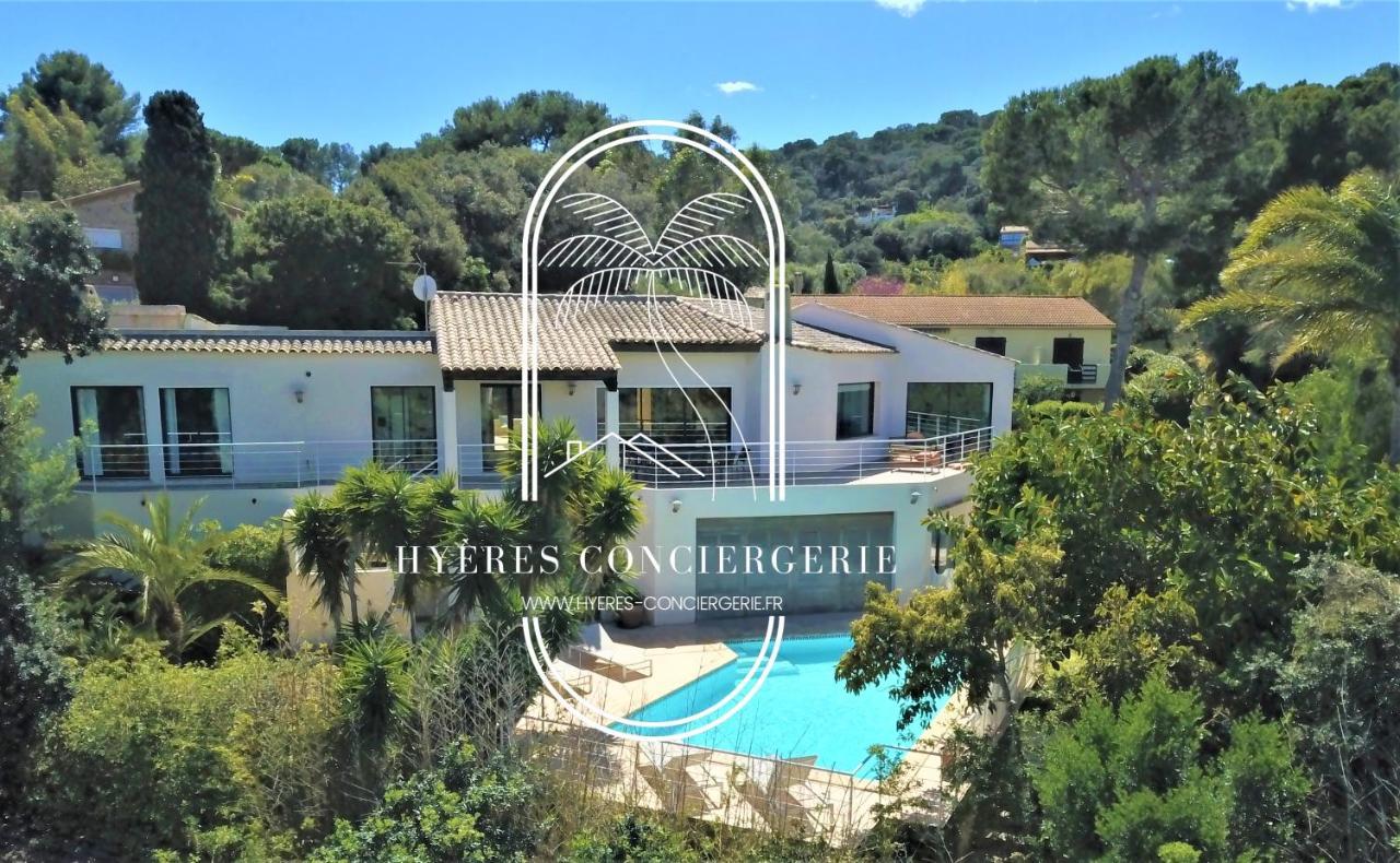 Villa L'Arbanaise Vue Mer Piscine Presqu'Ile Giens By Hc Hyères Екстериор снимка